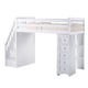 preview thumbnail 1 of 0, School House Stair Loft w/Chest End White White - Twin