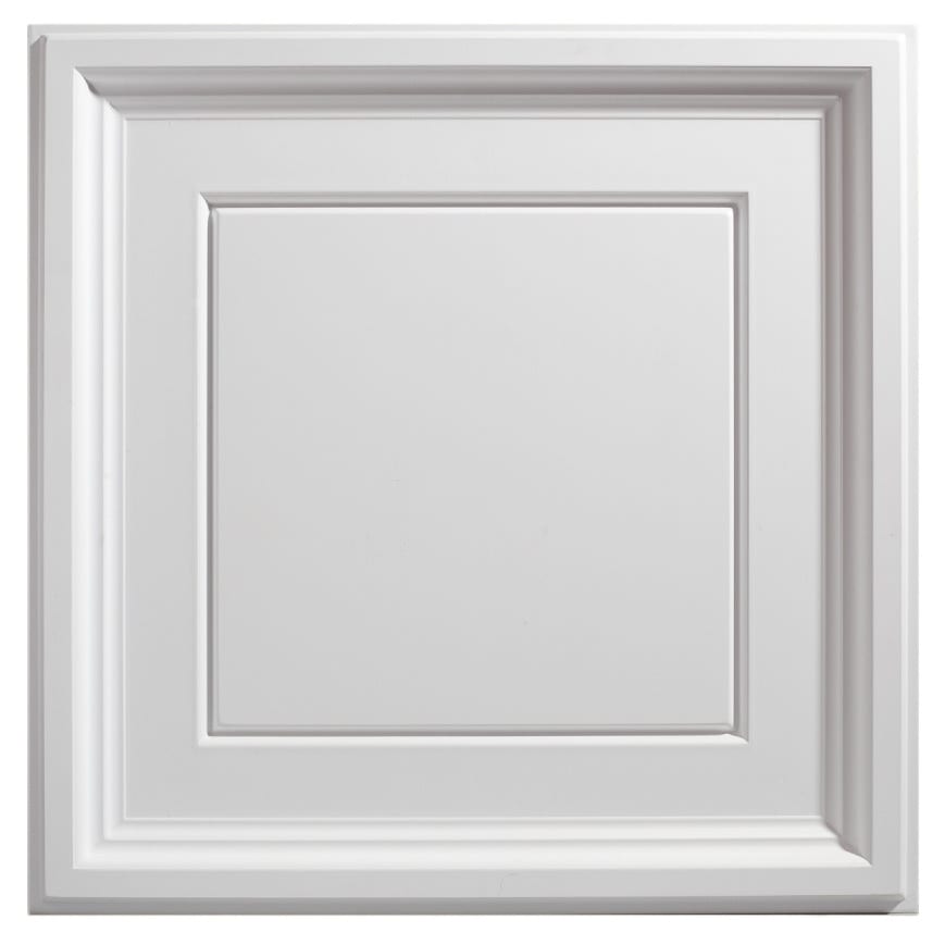 Shop Genesis Icon Coffer White 2 X 2 Ft Lay In Ceiling Tile Pack