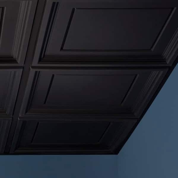 Shop Genesis Icon Coffer Black 2 X 2 Ft Lay In Ceiling Tile