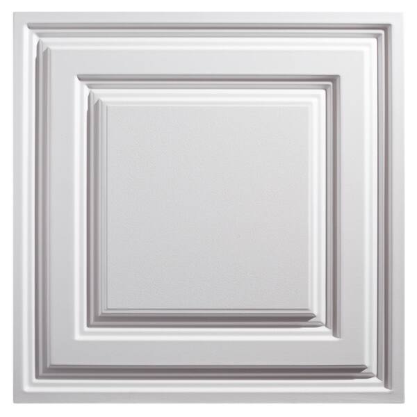 Shop Icon Relief White 2 X 2 Ft Lay In Ceiling Tile Pack Of 12