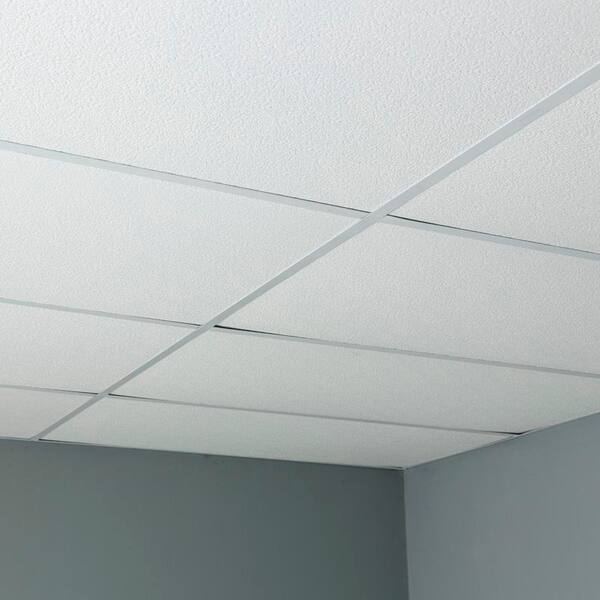 Shop Genesis Stucco Pro White 2 X 4 Ft Lay In Ceiling Tile