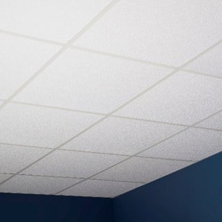 Genesis Stucco Pro White 2 x 2 ft. Lay-in Ceiling Tiles