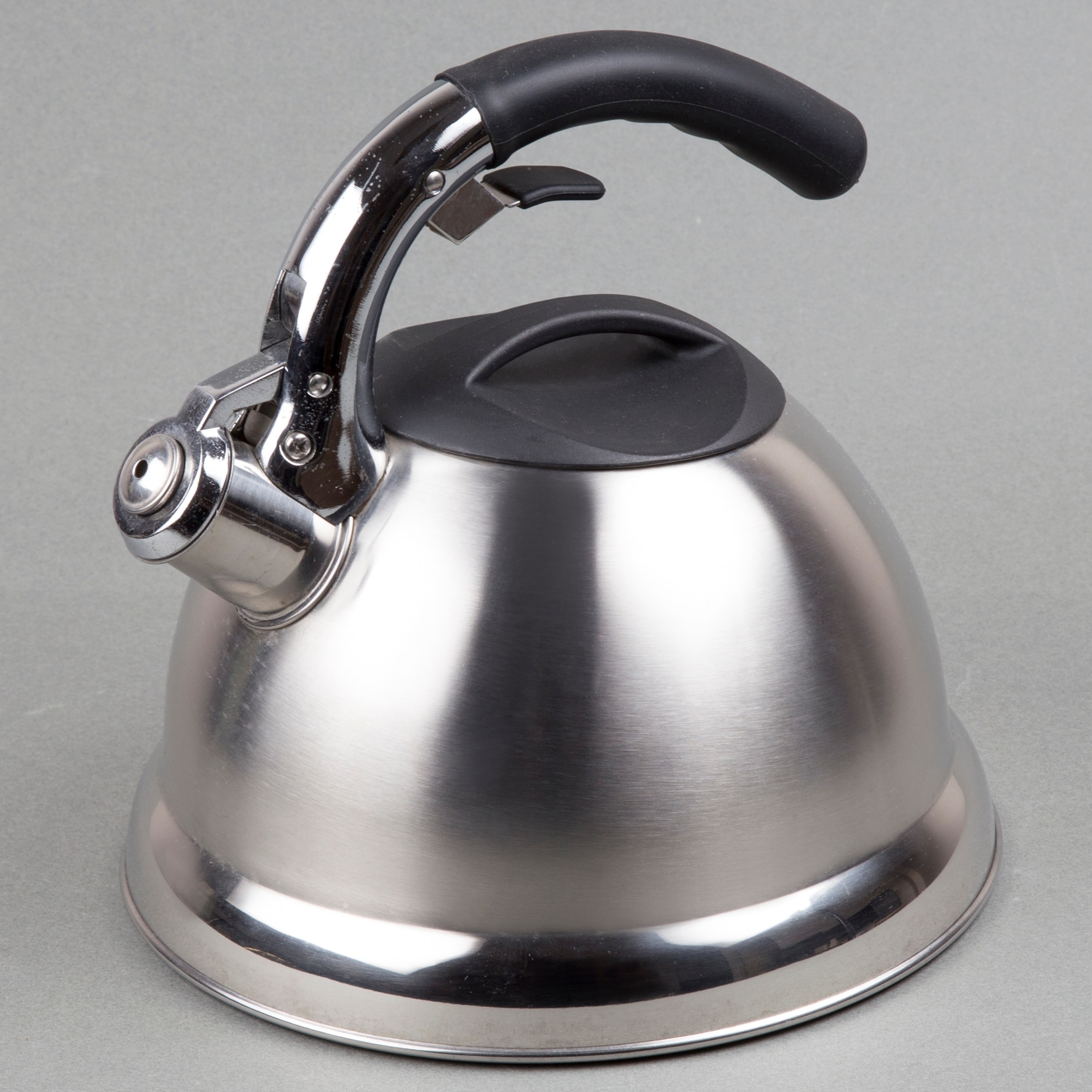 Elitra Stove Top Whistling Fancy Kettle - Stainless Steel Tea Pot with  Ergonomic Handle - 2.7 Qt / 2.6 L - Satin 