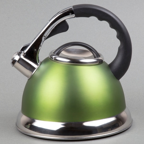 Stainless Steel Whistling Tea Kettle Large 7 Quart Teapot with Mesh Infuser  6.3 Liter Hot Water Pot Removable Lid Covered Handle Big Teapot For Making