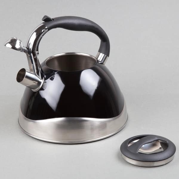 Creative Home Crescendo 3.1 qt. Stainless Steel Tea Kettle Black
