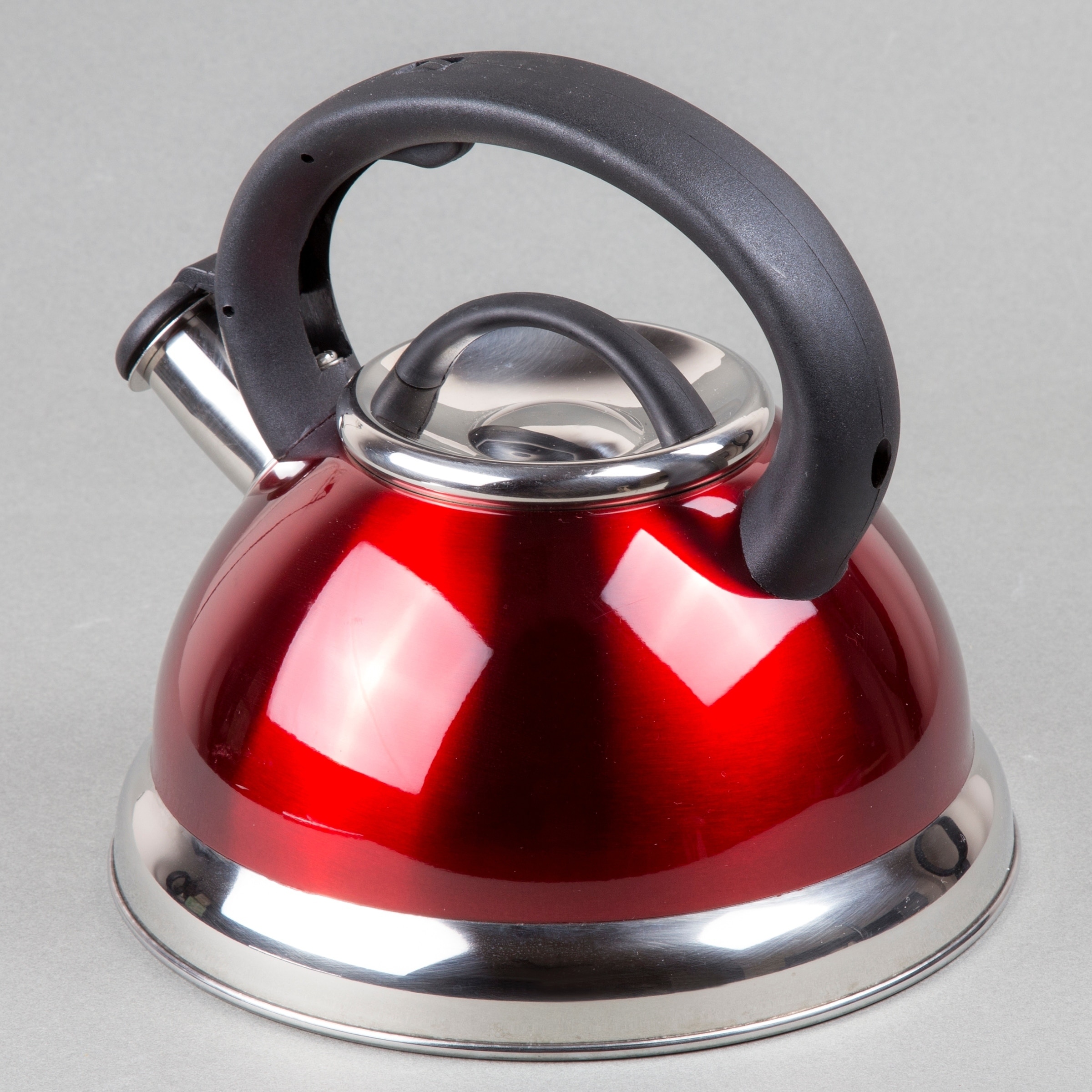 Creative Home Alexa 3.0 Quart Stainless Steel Whistling Tea Kettle with  Aluminum Capsulated Bottom, Metallic Cranberry Color - On Sale - Bed Bath &  Beyond - 10669180