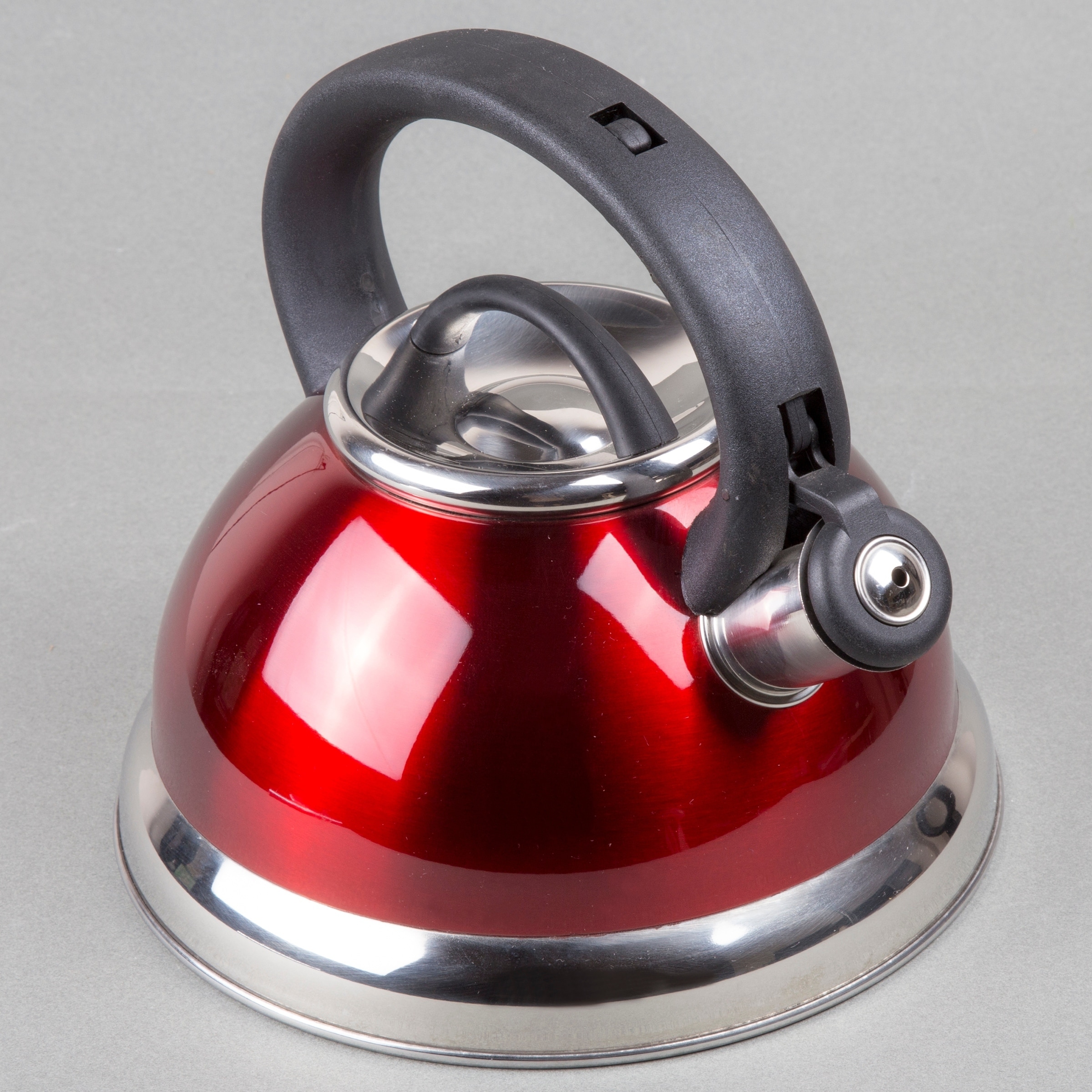 Creative Home Alexa 3.0 Quart Stainless Steel Whistling Tea Kettle with  Aluminum Capsulated Bottom, Metallic Cranberry Color - On Sale - Bed Bath &  Beyond - 10669180