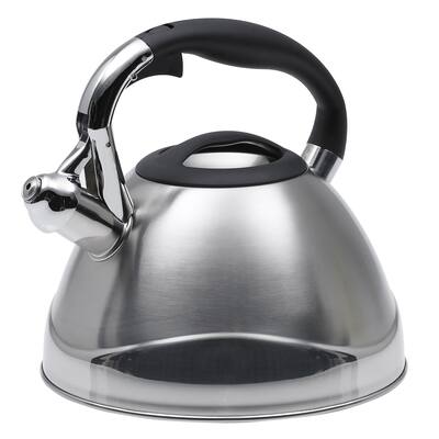 Creative Home Crescendo 3.1 Quart Stainless Steel Whistling Tea Kettle with Aluminum Capsulated Bottom