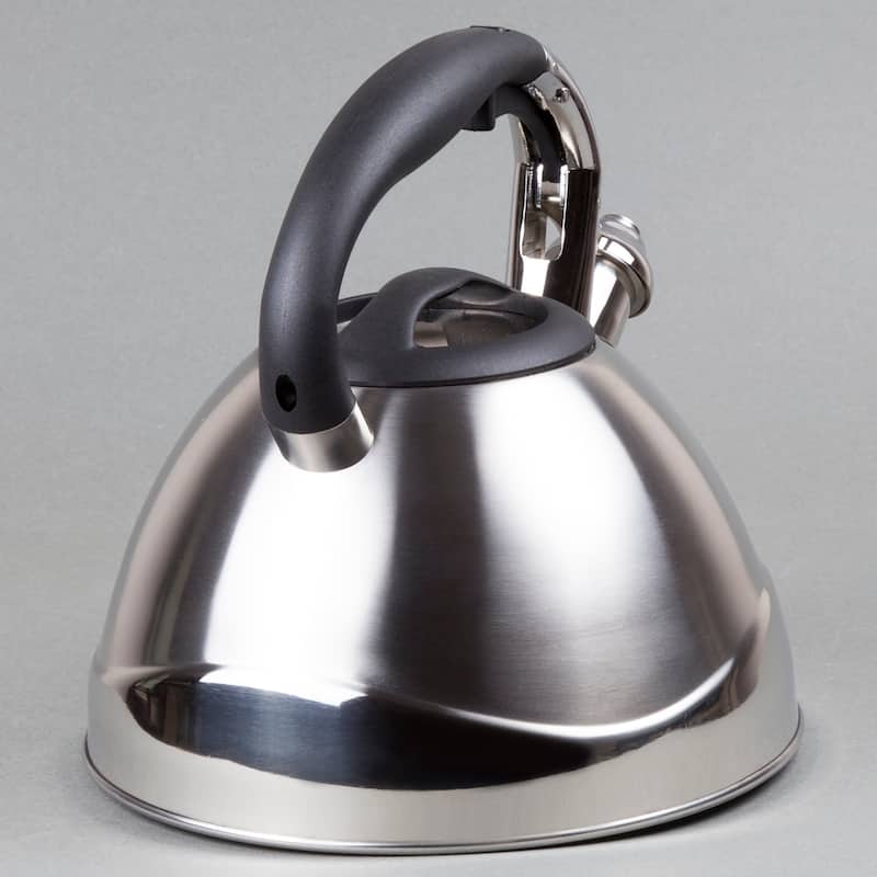 Creative Home Crescendo 3.1 Quart Stainless Steel Whistling Tea Kettle with Aluminum Capsulated Bottom