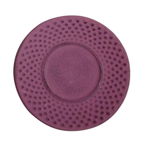 Creative Home Purple Cast Iron 3.75" Round Trivet, Coaster