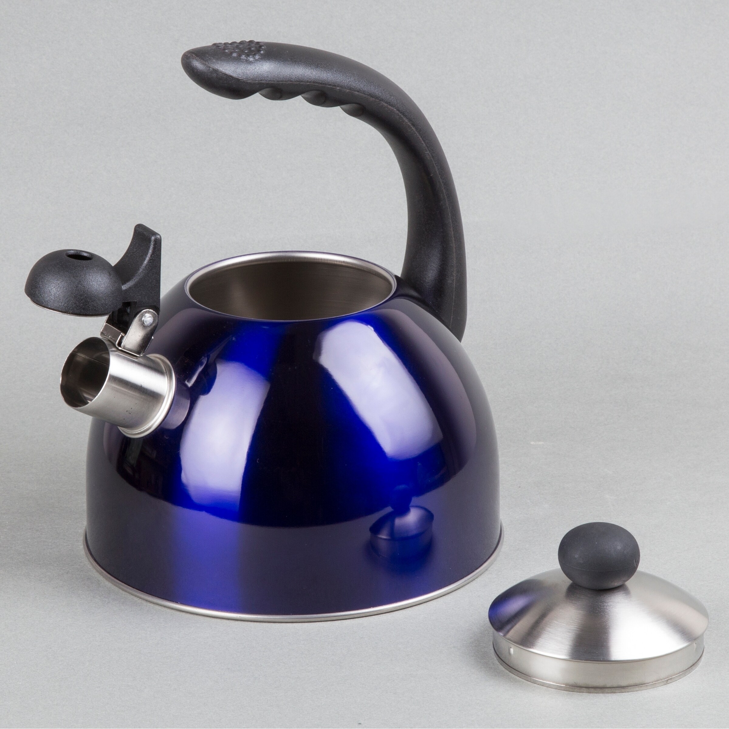 Creative Home Rhapsody 2.1 Quart Stainless Steel Whistling Tea Kettle,  Metallic Blue Color - On Sale - Bed Bath & Beyond - 10669208