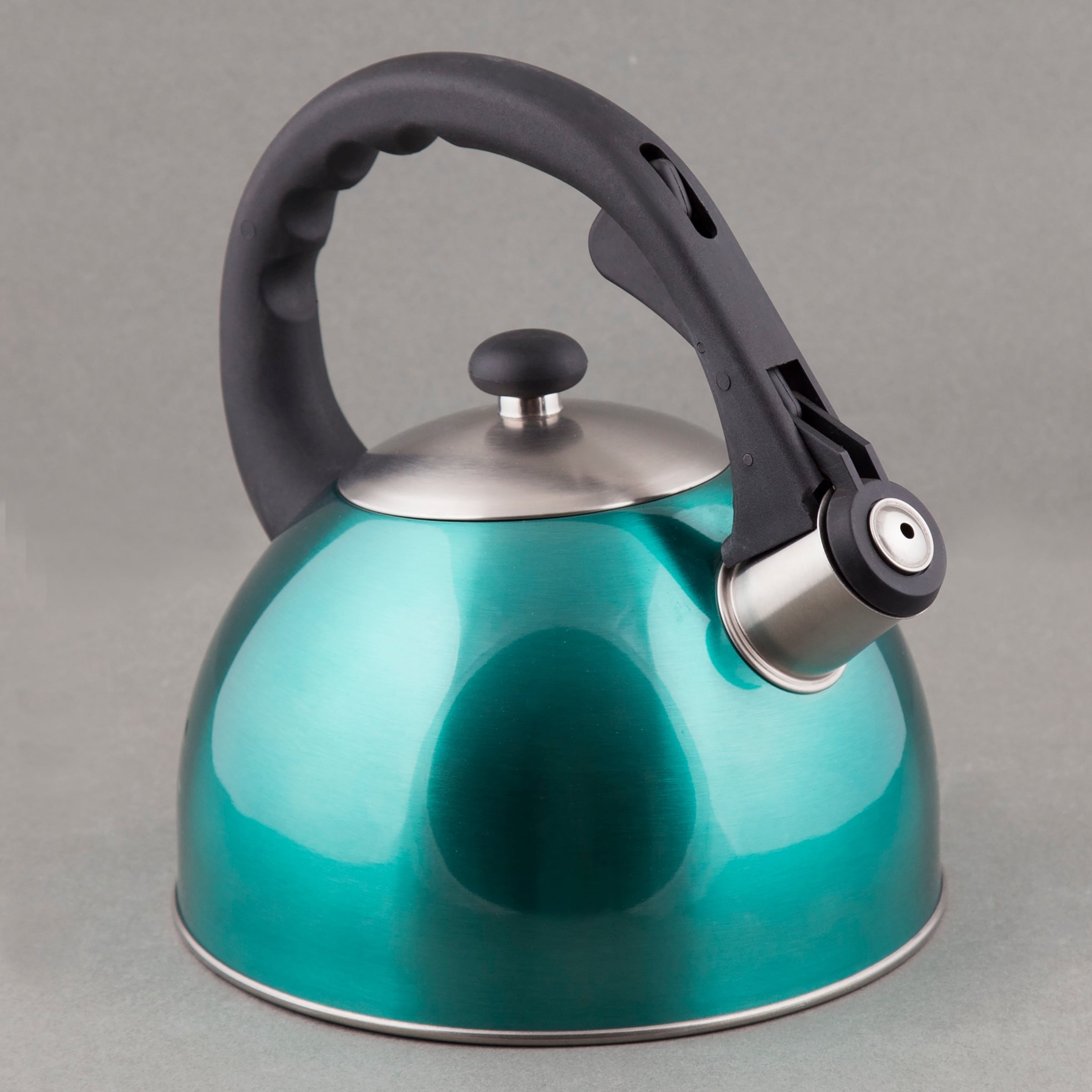 Creative Home Satin Splendor 2.8 Quart Stainless Steel Whistling Tea Kettle  with Aluminum Capsulated Bottom, Metallic Chartreuse - On Sale - Bed Bath &  Beyond - 10666502