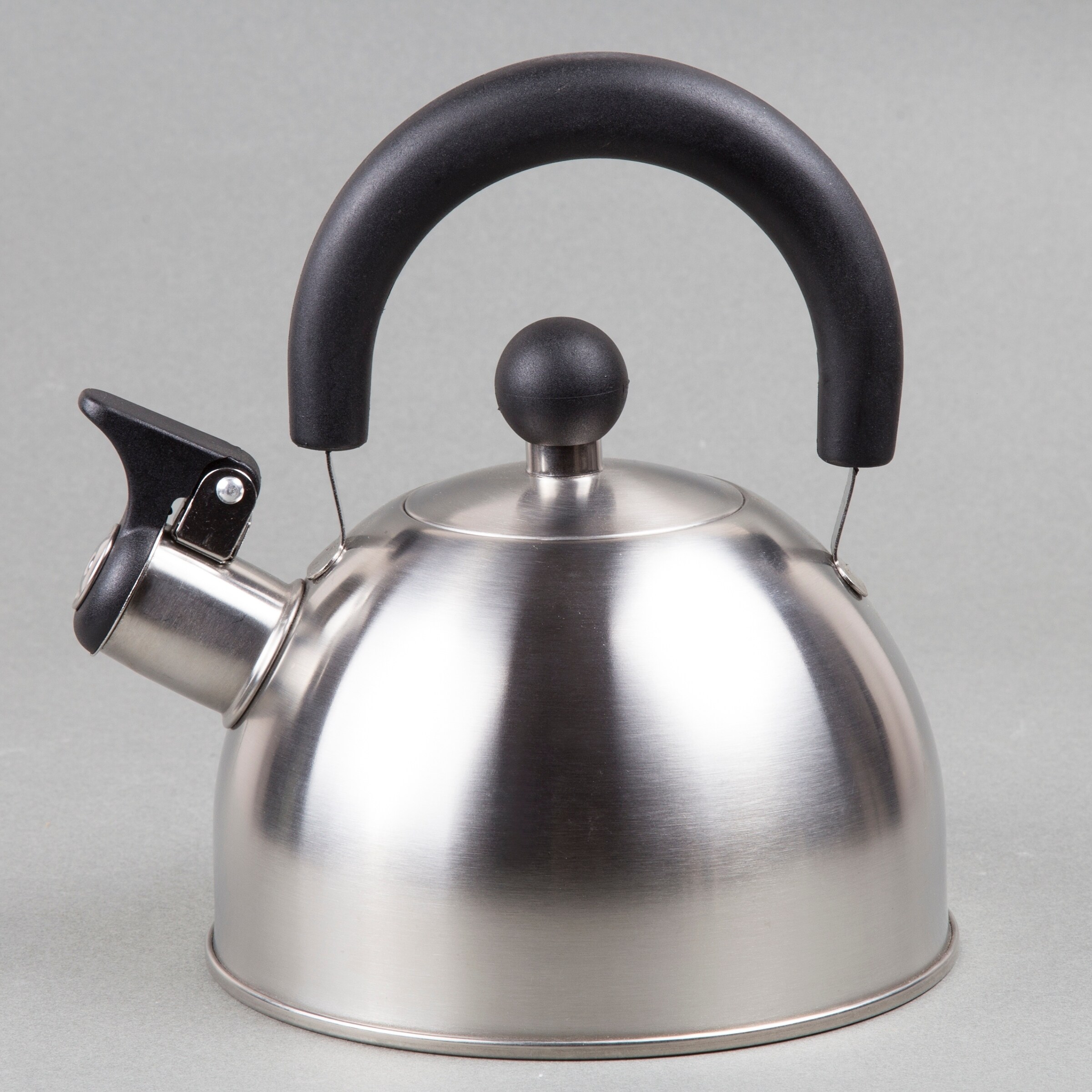 brushed steel kettle