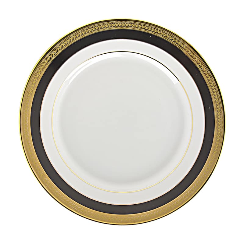 10 Strawberry Street Sahara Black Salad/ Dessert Plate (Set of 6)