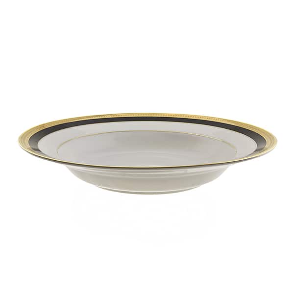 slide 1 of 1, 10 Strawberry Street Sahara Black Rim Soup (Set of 6)