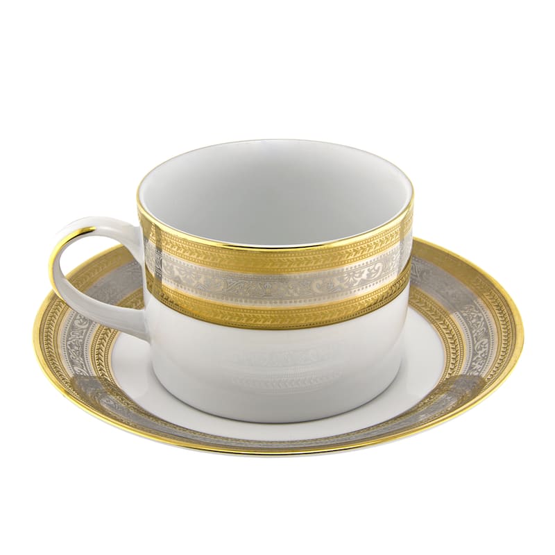 10 Strawberry Street Elegance Can Cup/ Saucer (Set of 6)