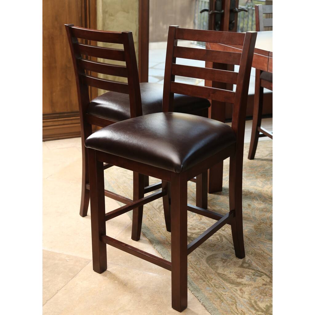 Abbyson Messina Leather Counter Stool