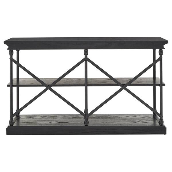 Shop Barnstone Cornice Iron And Wood Entryway Console Table By