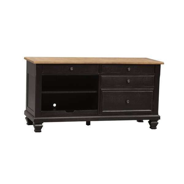 Shop Liberty Driftwood And Black Jr Executive Credenza On Sale