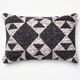 preview thumbnail 2 of 0, Woven Diamond Charcoal/ Ivory 13 x 21 Throw Pillow or Pillow Cover