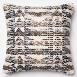 Woven Grey/ Multi 22-inch Throw Pillow or Pillow Cover