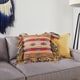 preview thumbnail 1 of 0, Woven Bohemian Fringe Multi 18-inch Throw Pillow or Pillow Cover