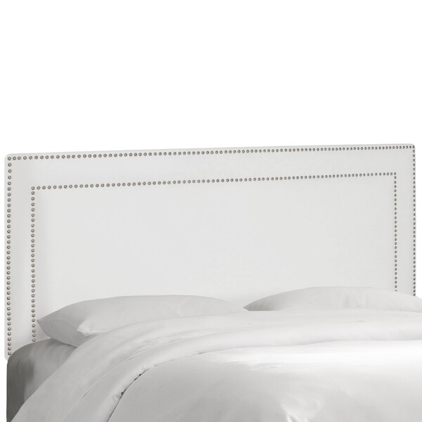 Skyline Furniture Nail On Border Headboard In Premier White
