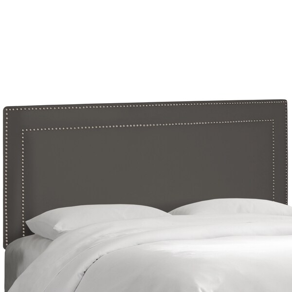 Skyline Furniture Nail On Border Headboard In Premier Charcoal