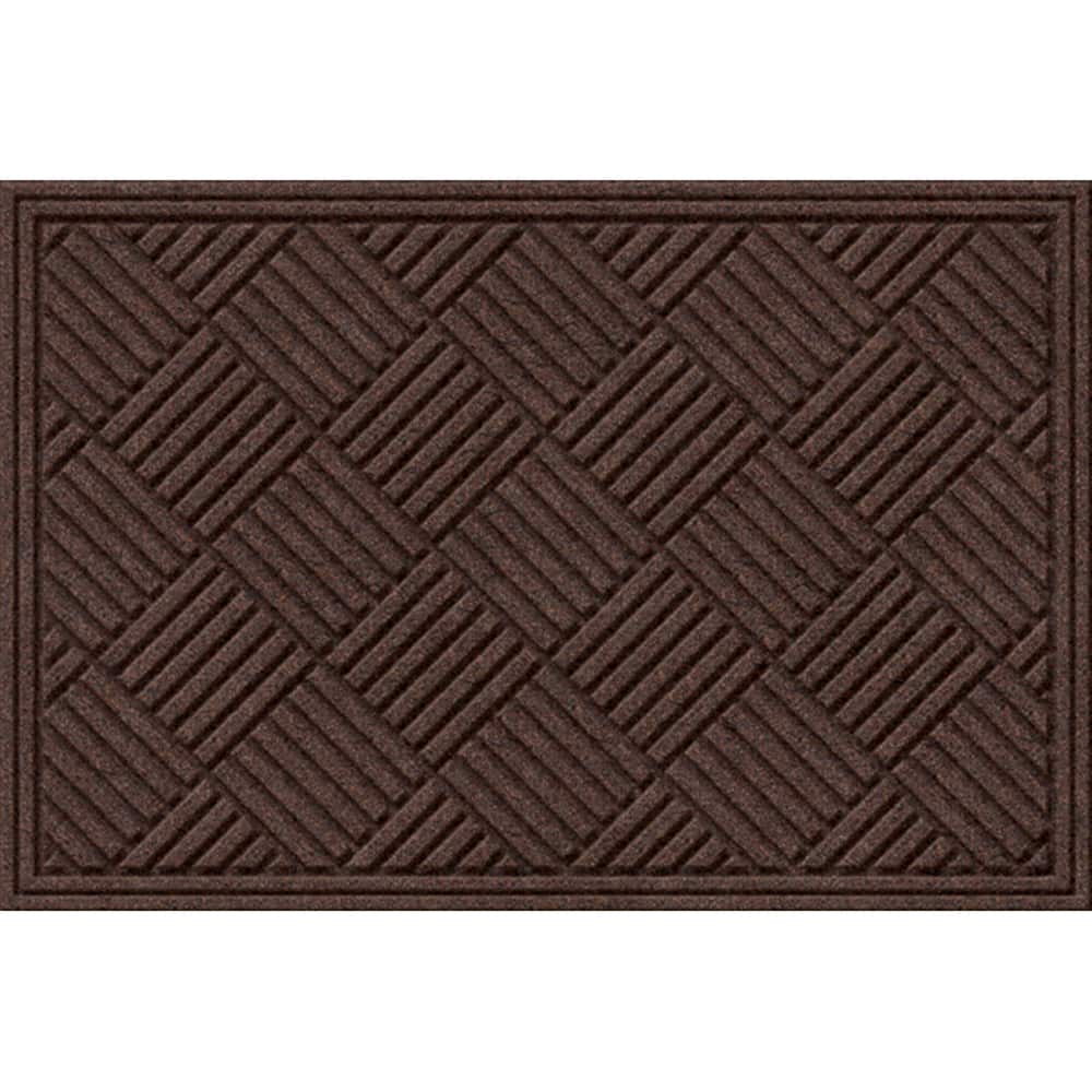 Textured Crosshatch Walnut Door Mat
