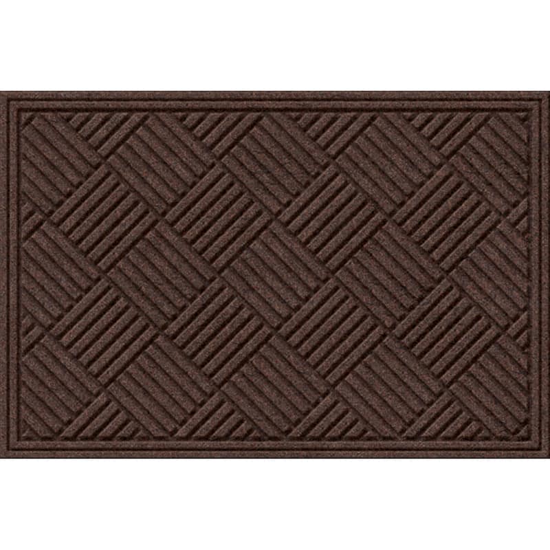 Textured Crosshatch Walnut Door Mat - On Sale - Bed Bath & Beyond ...