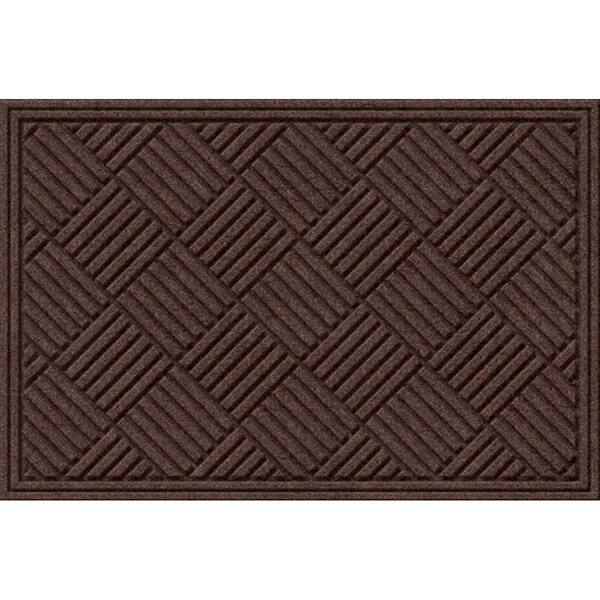 Textured Crosshatch Walnut Door Mat - Bed Bath & Beyond - 10669955