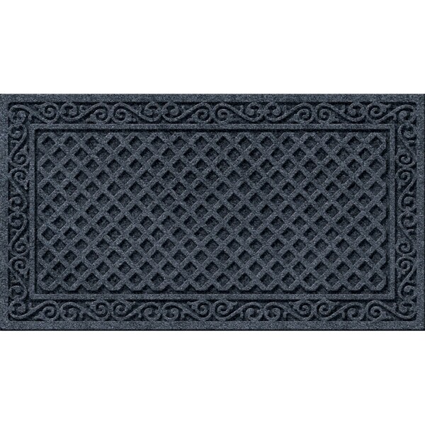 Textured Iron Lattice Smoke Door Mat