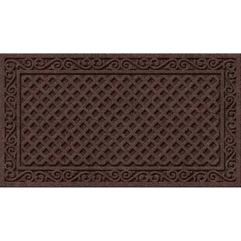 Rubber Door Mats Online At Our Best Decorative Textured Iron Lattice Walnut Door Mat