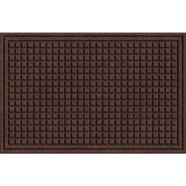 Textured Squares Walnut Door Mat - Bed Bath & Beyond - 10669967