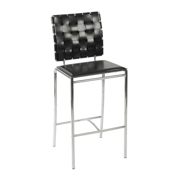 Chrome and best sale leather counter stools