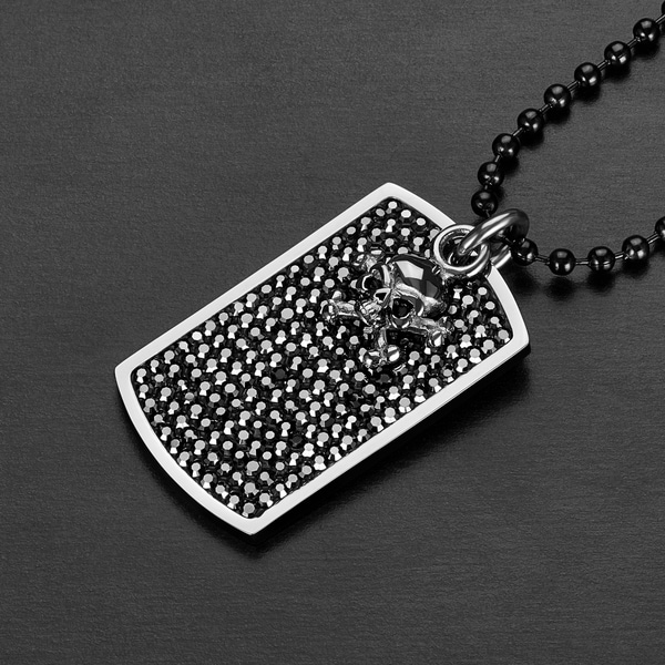 West Coast Jewelry Stainless Steel Antiqued Dog Tag 24 inches