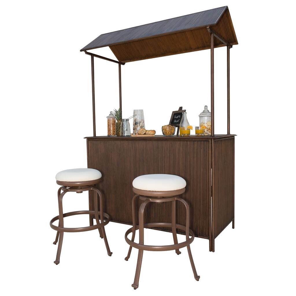 Panama Jack Tiki Bar 3-piece Backless Bar Stool Set