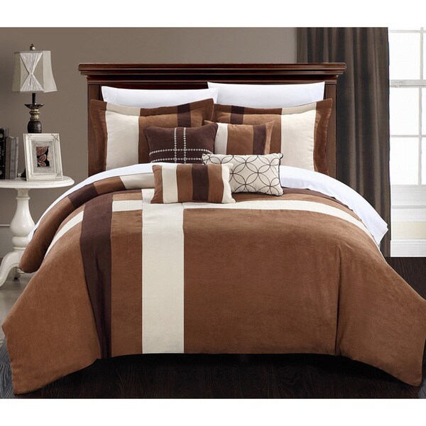 Chic Home Reginald 11-piece Plush Microsuede Comforter Bed-in-a-Bag Set