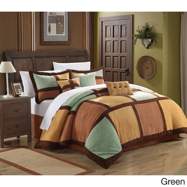 Shop Dillard 7 Piece Microsuede Patchwork Comforter Set