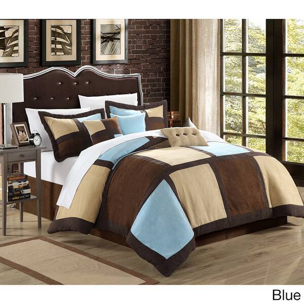 Shop Dillard 7 Piece Microsuede Patchwork Comforter Set