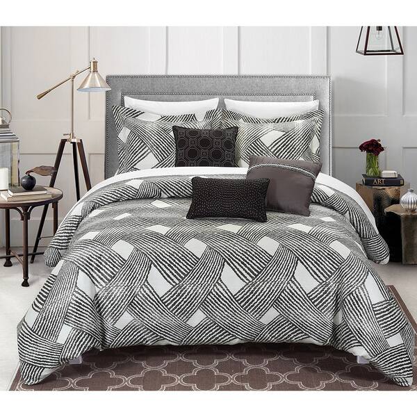 Carson Carrington Sandefjord 6piece Jacquard Comforter Set, Grey