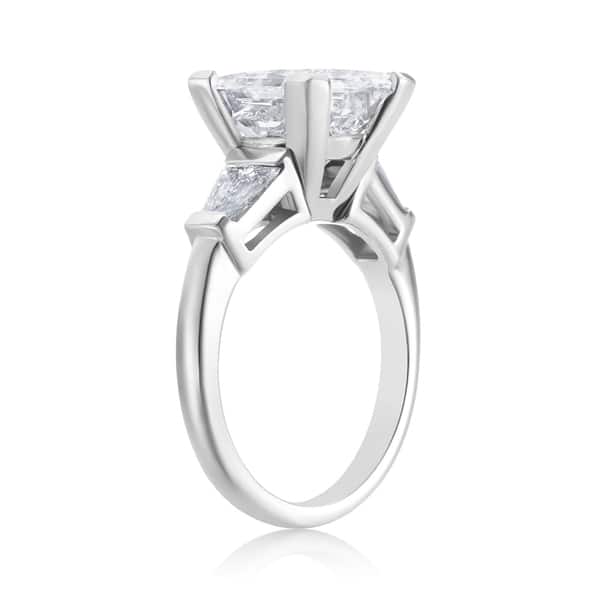 Shop 5 1 2ct Princess Cut And Tapered Baguette Diamond Ring