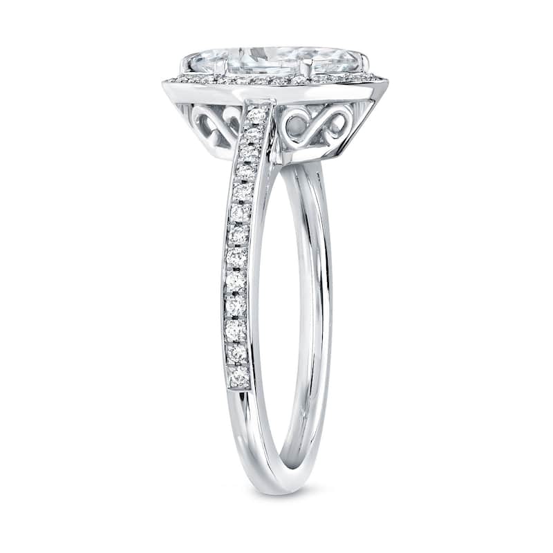 Auriya 18k Gold 1 1/3ctw Halo Marquise Diamond Engagement Ring (H-I, SI1-SI2)