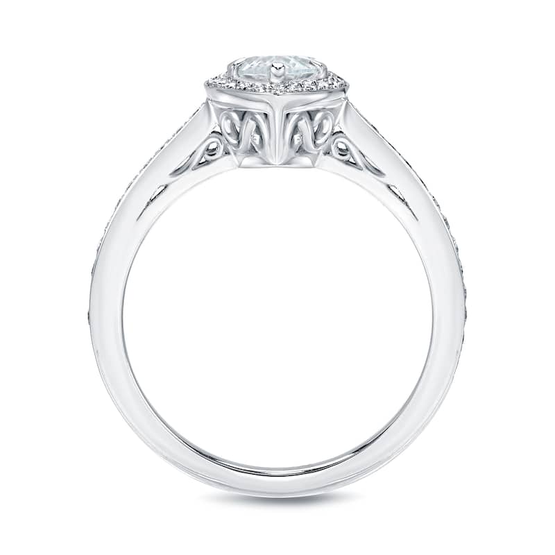 Auriya 18k Gold 1 1/3ctw Halo Marquise Diamond Engagement Ring (H-I, SI1-SI2)
