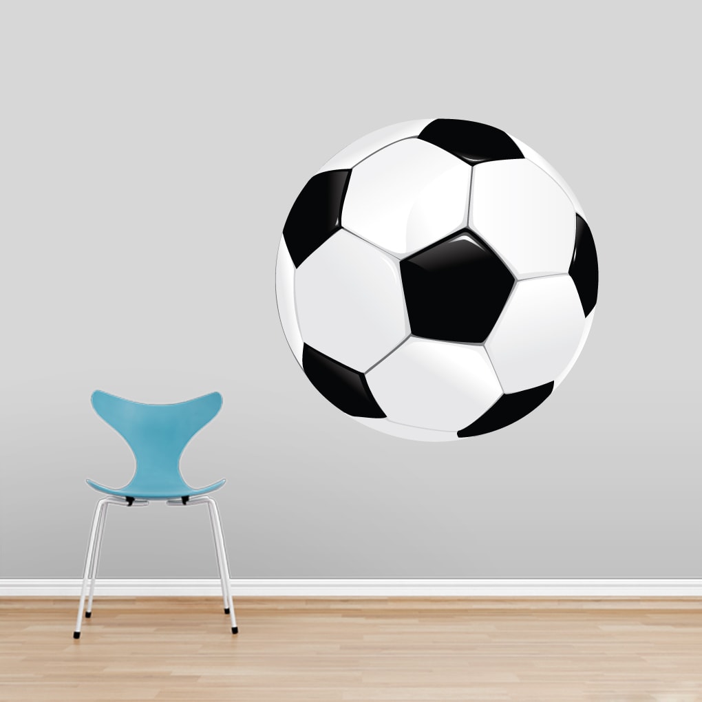 Soccer Ball Vinyl Wall Decal sticker Full Color Game Room Large 18 X 24 Inch