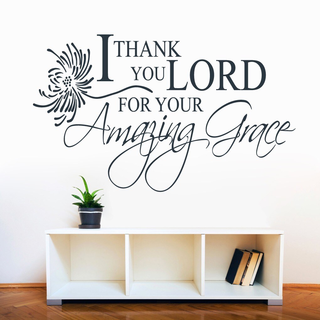 I Thank You Lord Amazing Grace 60 X 36 Inch Wall Decal Overstock