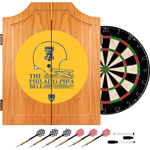 VAF Philadelphia Bell Wood Dart Cabinet Set