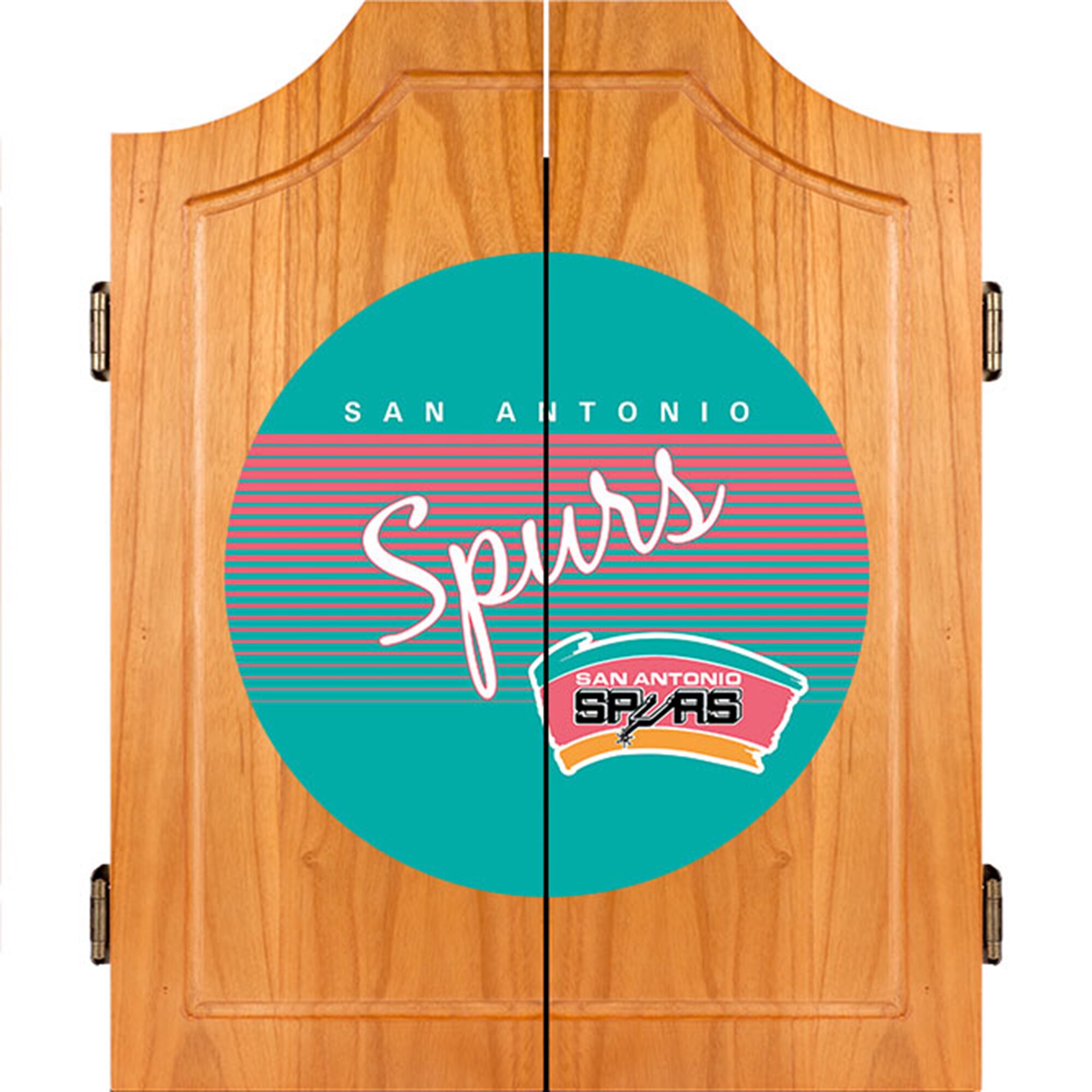 San Antonio Spurs Hardwood Classics NBA Wood Dart Cabinet - 20.5