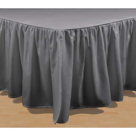 Brielle Essential Solid Color 15-inch Bed Skirt