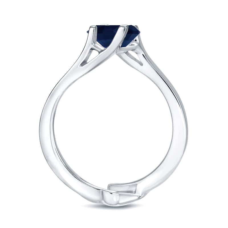 Auriya 14k Gold 3/5ct Sapphire Insert Diamond Engagement Ring Set 2/5ctw